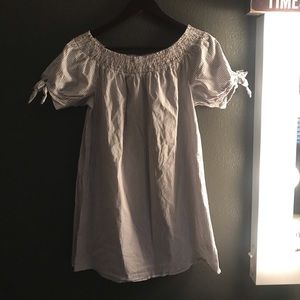 Off The Shoulder Stripped Dress